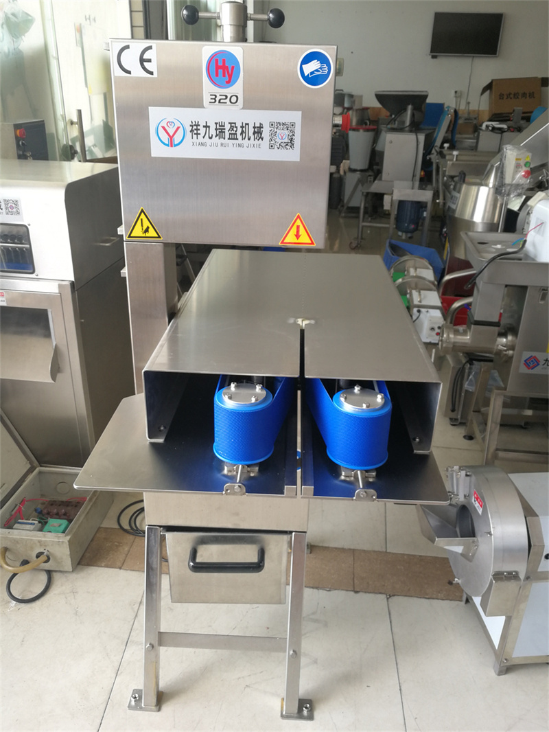 改裝帶輸送帶的鋸骨機(jī)，就叫作豬腳豬肘切開劈半機(jī) 